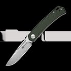 Sencut Braxx, Green Micarta-10, Satin