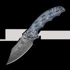 CIVIVI Pentad Damascus kääntöveitsi, Blue/White Vortex Micarta