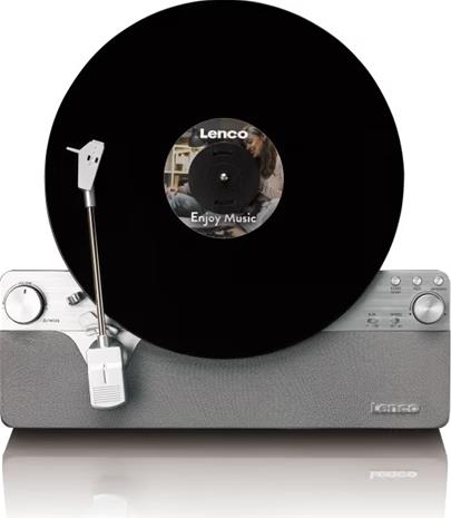 Lenco Fully Automatic Vertical Turntable with BT Speakers Silver