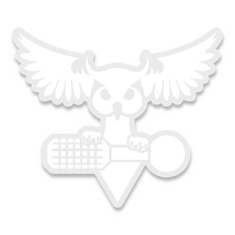 Audacious Concept Sticker - Owl KT5 White