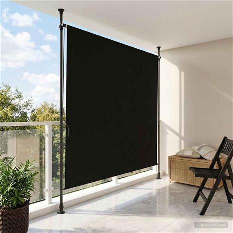 vidaXL Ulkorullaverho Musta 100 x 270 cm