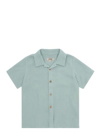 Huttelihut Shirt Ss Muslin - Blue - 128
