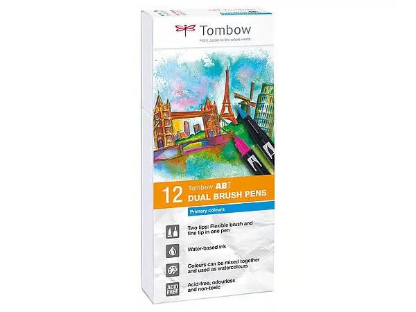 Tombow - 12 Twintone Markers - Bright