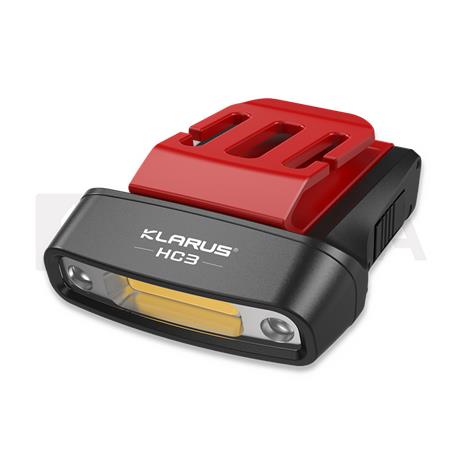 Klarus HC3 Cap Visor Light, punainen