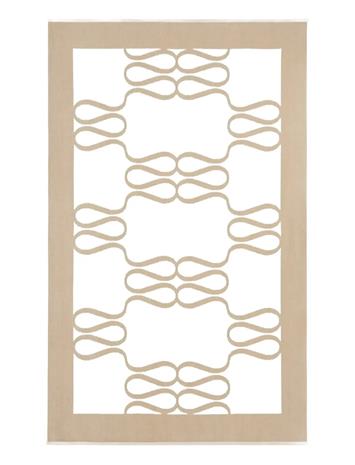 Malina Monogram Jacquard Beach Towel - Black - ONE SIZE