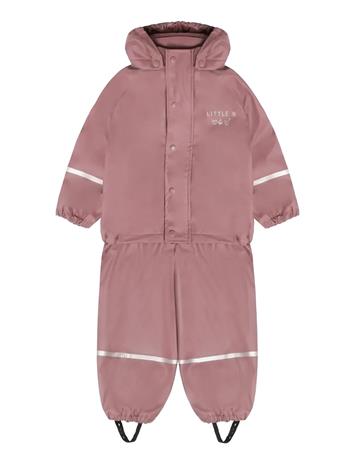 Little B Pu Set Solid W. Fleece - Pink - 128
