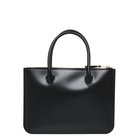 Comme des Garçons Wallet Leather Tote - Black - ONE SIZE