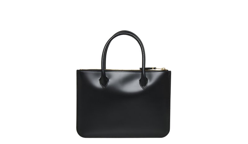 Comme des Garçons Wallet Leather Tote - Black - ONE SIZE