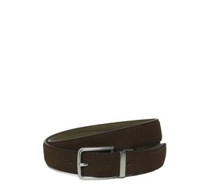 Mango Buckle Leather Belt - Brown - 110