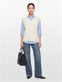 Mango Microstructure Knit Gilet - Beige - L/XL