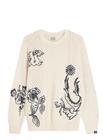 Scotch & Soda Delfts Blauw Embroidered Relaxed-Fit Pullover - Cream - XXL