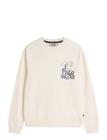 Scotch & Soda Front And Back Artwork Regular-Fit Sweatshirt - Cream - XXL