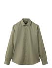 Mango Slim Fit Striped Cotton Shirt - Khaki green - XXL