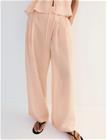 Mango Striped Lyocell Trousers - Orange - 40