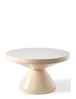 POLSPOTTEN Coffee Table Zig Zag Beige - Beige - Ø60X H35CM