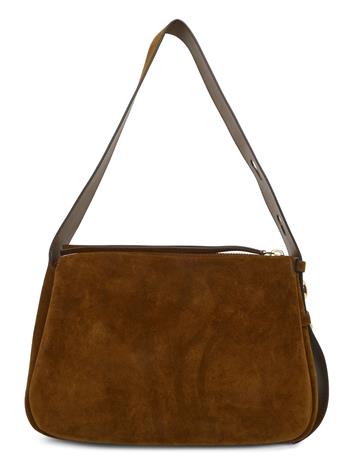 Tory Burch Romy Suede Shoulder Bag - Brown - ONE SIZE