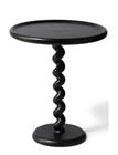 POLSPOTTEN Side Table Twister Black - Black - Ø46X H56CM