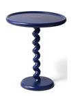 POLSPOTTEN Side Table Twister Deep Blue - Blue - Ø46X H56CM