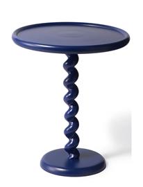 POLSPOTTEN Side Table Twister Deep Blue - Blue - Ø46X H56CM
