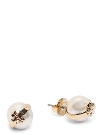 Tory Burch Moondance Pearl Stud Earrings - Cream - ONE SIZE x 1