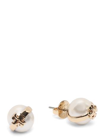 Tory Burch Moondance Pearl Stud Earrings - Cream - ONE SIZE x 1