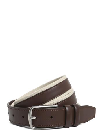 Mango Leather Mixed Belt - Brown - 110