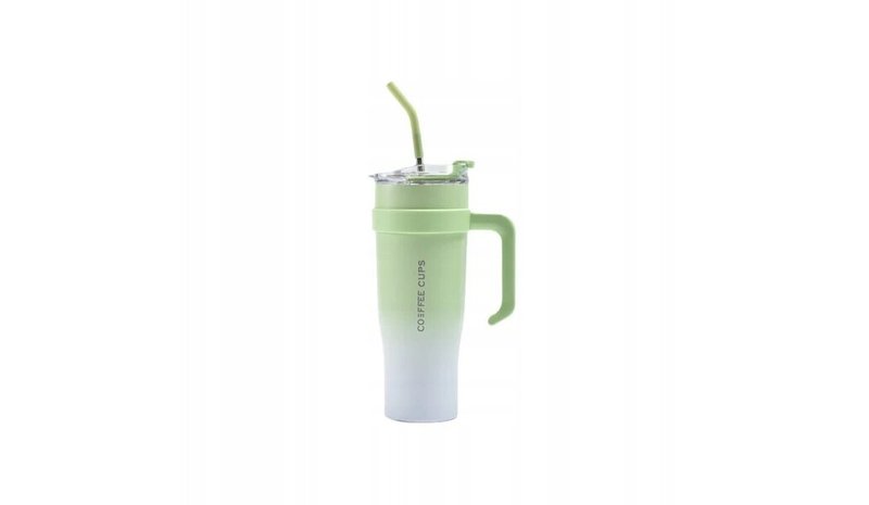 Kahvallinen termomuki 1200ml, ruostumaton teräs, vihreä