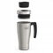 Thermos Icon 470 ml hopea termospullo kahvalla – kuva 1