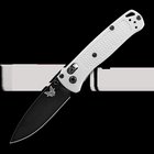 Benchmade Mini Bugout S30V Black Cerakote kääntöveitsi, white grivory