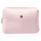 DARK Tweed Make-Up Pouch Small Cotton Candy