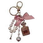 DARK Perfume & Pearl Bag Charm Rose Bow