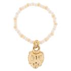 DARK Glass Bead Ring Charm Vanilla Mix Lion Charm 2mm
