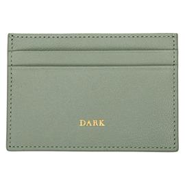DARK Leather Card Holder Nappa Milieu Green