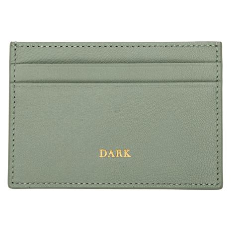 DARK Leather Card Holder Nappa Milieu Green