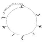 DARK Charm Bracelet Extra Thin Silver