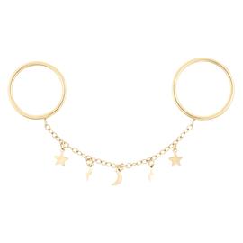 DARK Charm Double Ring 2-4 Gold
