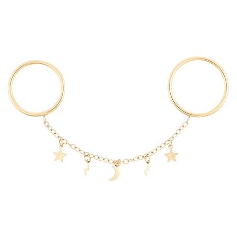 DARK Charm Double Ring 2-4 Gold