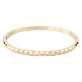 DARK Stud Bangle Thin Gold