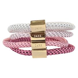 DARK Fat Hair Ties Thin Combo Rose Mix 4pcs
