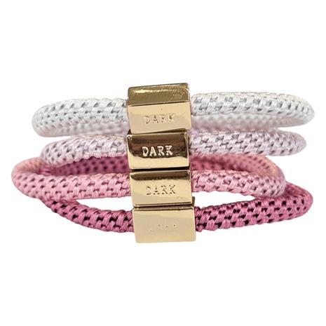 DARK Fat Hair Ties Thin Combo Rose Mix 4pcs