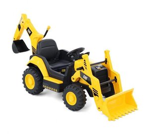 Caterpillar 12 V BACKHOE Sähkökäyttöinen lasten traktorialusta