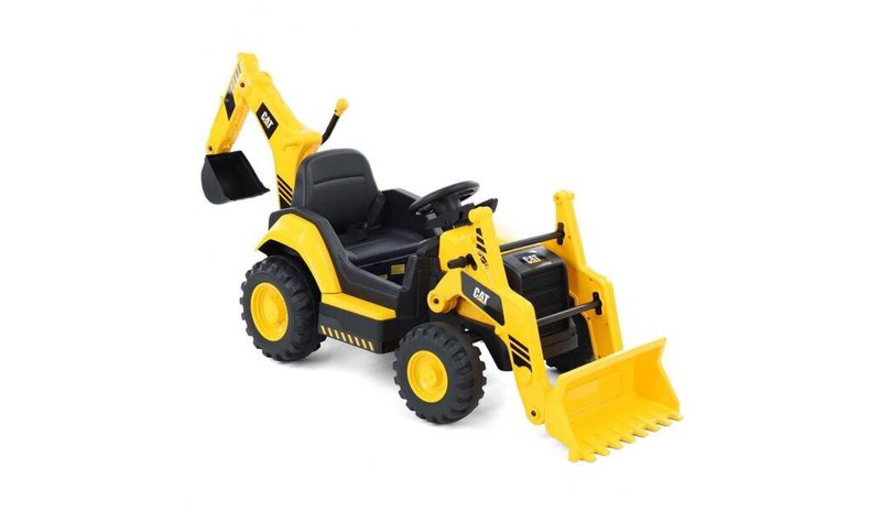 Caterpillar 12 V BACKHOE Sähkökäyttöinen lasten traktorialusta