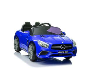 Lasten sähköauto Mercedes SL65 S, LCD, sininen lakattu
