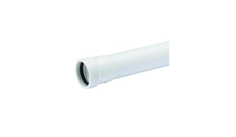 Wavin Wafix pp pipe with sleeve 40 x 2000 mm white