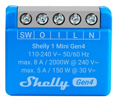 Shelly 1 Mini Gen4 -älyrele, 2-pack