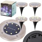 Solar Ground Garden Overhead Light 8LED 4 kpl lämmin valkoinen