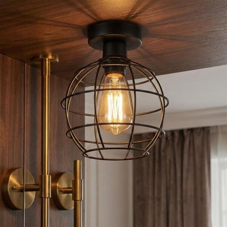 Linento Lighting Toptel -kattovalaisin, musta