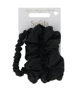 Solida Scrunchie Set schwarz Hiuslenkki 3 kpl