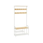 Vaatenaulakko, vaateteline, HSR409B01, 30x85x180,5 cm, tammi-valkoinen.