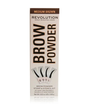 REVOLUTION Brow Powder Stamp & Stencil Kit Kulmapuuteri 1 kpl Medium Brown